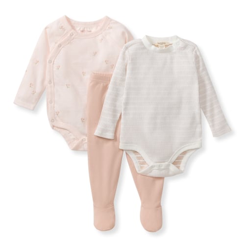 Ditsy Floret 3 Piece Bodysuit & Pant Set – Burt's Bees Baby