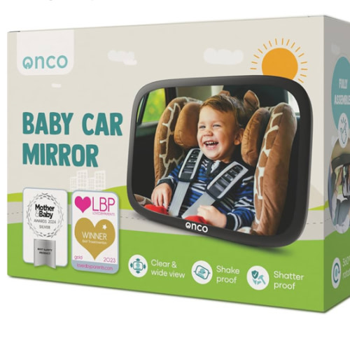 Onco Baby Car Mirror Rear Facing