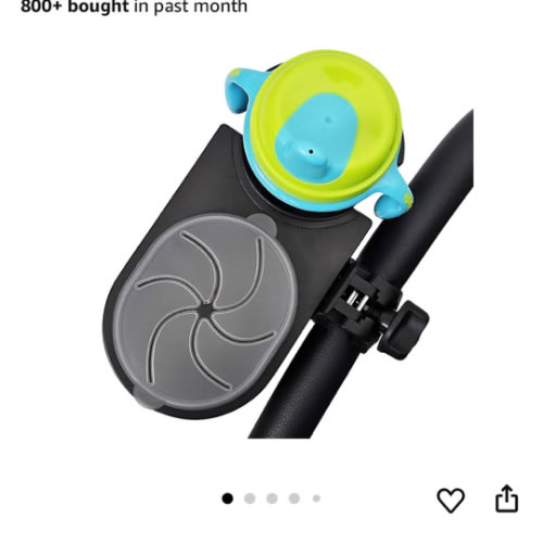 liuliuby Universal Stroller Snack Tray Attachment | Stroller Cup Holder Attachment Universal Snack Tray for Stroller Tray Attachment | Clip On Baby Stroller Accessories for Joggers, Umbrella & Wagons