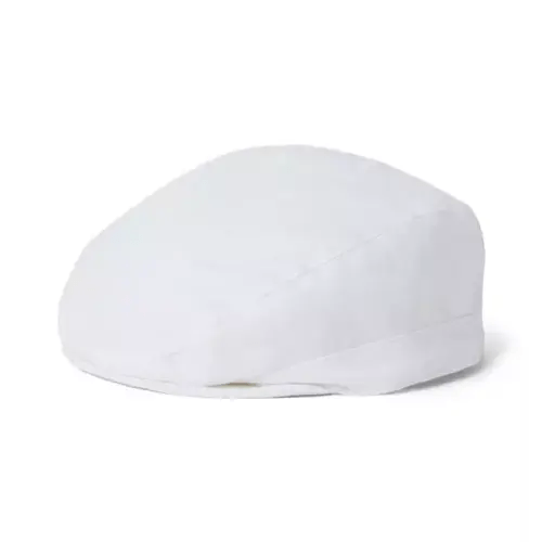 Baby White Baby Linen-Cotton Newsboy Cap by Janie and Jack