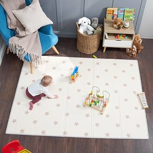 Baby Play Mat | Thick Floor Foam Playmats for Babies | 79" x 59" Soft Foldable Matt Gyms Playmat for Kids & Infants | Extra Large Padded Waterproof Mats for Toddlers Crawling & Playing