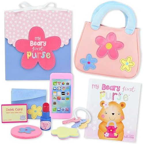 Tickle & Main My Beary First Purse, 9-Piece Gift Set Includes Toddler Purse, Storybook, and Accessories - for Toddlers Age 1-4 Years Old