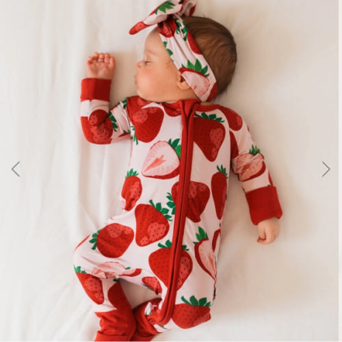 Berry Sweet (Strawberry) Romper – Jammie Session