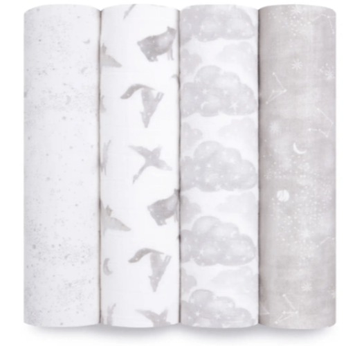 Map The Stars Organic Cotton Swaddles 4pk | aden + anais