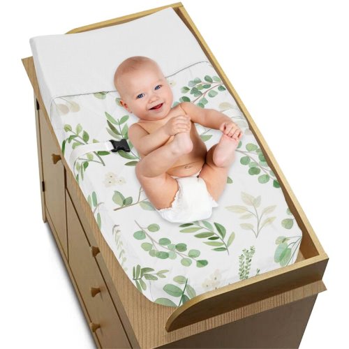 Sweet Jojo Designs Botanical Floral Leaf Changing Pad Cover & Reviews | Birch Lane