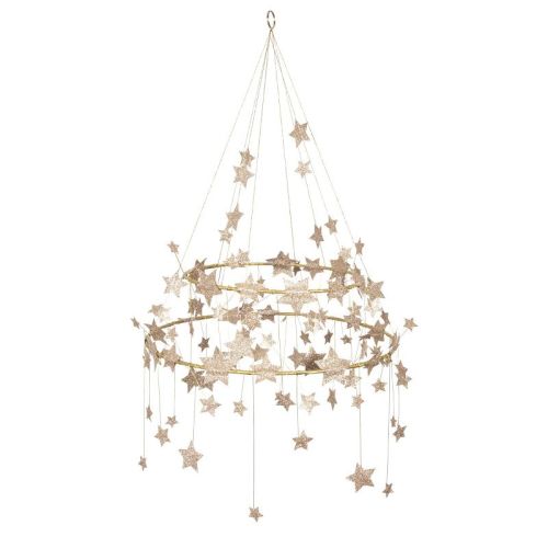 Meri Meri Gold Sparkle Star Chandelier (pack Of 1)