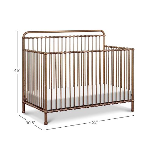 Namesake Winston 4-in-1 Metal Convertible Crib in Vintage Gold