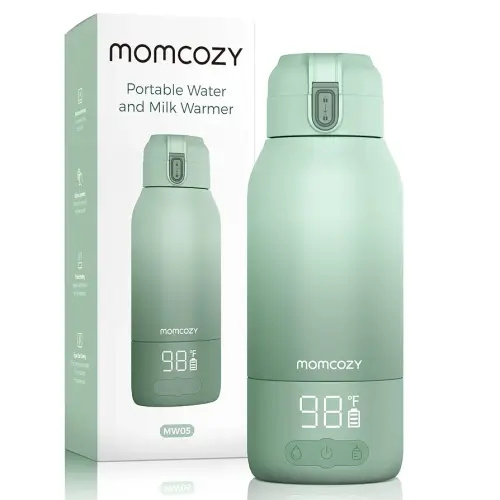 Momcozy Bottle Warmer Cordless & Super Fast Charging Portable Baby Flask: Large Capacity Warmer for Instant Breastmilk, Formula, or Water - Ideal for Vehicle, Car, & Airplane Travel