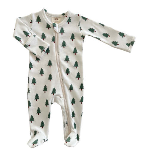 Trees / Organic Zip Footie – SIIX COLLECTION