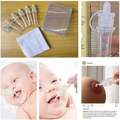 Colostrum Collector Reusable Silicone Colostrum Collector for Breastfeeding  to Collect Feed Store BPA Free 0 1oz l 2 PK 