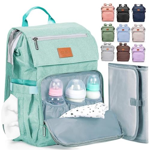 PILLANI Diaper Bag Backpack for Boys & Girls - Large Travel Bag with Changing Pad - Baby Registry Search & Shower Gifts - Newborn Essentials Must Haves