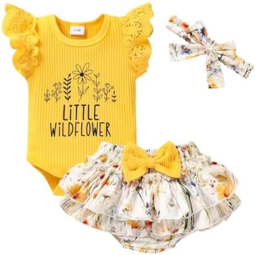 Newborn Baby Girl Clothes Infant Ruffles Romper Shorts Set Floral Summer Outfits Cute Baby Clothes Girl
