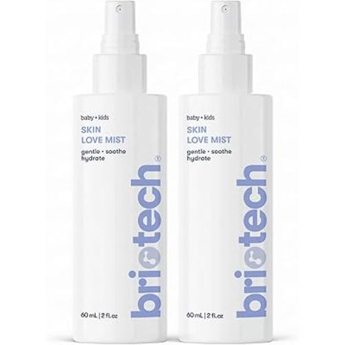 Briotech Baby Skin Love Spray | Gentle Hypochlorous Acid Mist for Soothing, Calming & Cleansing Delicate Skin | Pediatrician-Approved, Added Fragrance-Free | 2 oz (2 Pack)