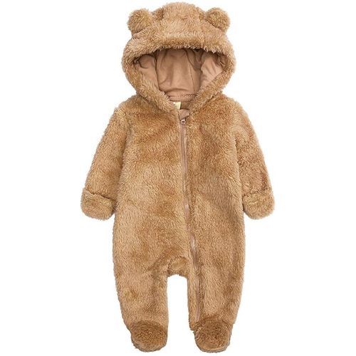 Curipeer Infant Baby Outfit Bodysuit Fleece Bunting Footed Sleeper 0-3M