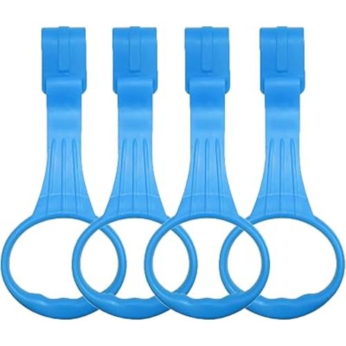 4Pcs Baby Playpen Pull up Rings, Pull up Rings for Play Pen, Playpen Accessories for Help Stand Up Walking Training Tool Newborn (Blue)