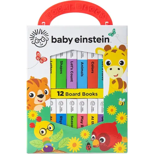 Baby Einstein - My First Library Board Book Block 12-Book Set - First Words, Alphabet, Numbers, and More! - PI Kids