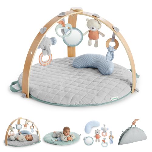 Ingenuity Cozy Spot Reversible Baby Activity Gym & Tummy Time Play Time with Self Storage