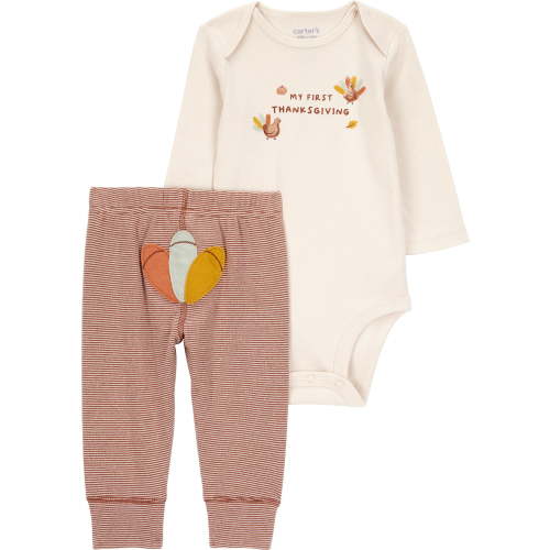 Carter's Child of Mine Baby Unisex Thanksgiving Outfit Set, 2-Piece, Sizes Newborn-12 Months