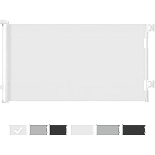 Cumbor Baby Gate Retractable Gates for Stairs, Mesh Dog Gate for The House, Wide Pet Gate 33" Tall, Extends to 55" Wide, Long Child Safety Gates for Doorways, Hallways, Cat Gate Indoor/Outdoor(White)