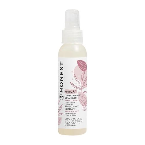 The Honest Company Conditioning Hair Detangler Leave-in Conditioner and Fortifying Spray, Tear Free, Cruelty-Free, Hypoallergenic, Almond Nourishing, 4 fl oz