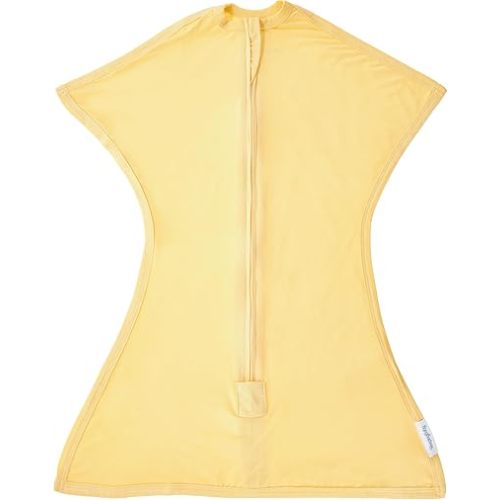 SleepingBaby EverSoft Zipadee-Zip Transitional Swaddle Sack, Viscose from Bamboo, Wearable Blanket with 2-Way Zipper - Sunshine, S