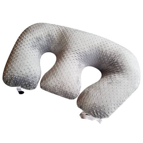 The Pillow - Grey - 6 uses in 1 Twin Pillow ! Breastfeeding, Bottlefeeding, Tummy Time, Reflux, Support and Pregnancy Pillow! Cuddle Grey DOTS