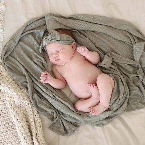 All Bamboo Waffle Swaddle Blankets