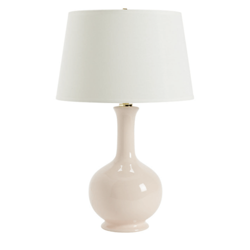 Ballard Designs Small Gourd Lamp - Blush Pink