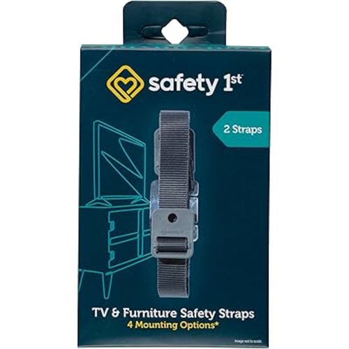 Safety 1st TV & Furniture Safety Straps, Black, Multi, 2 Straps(Pack of 1)