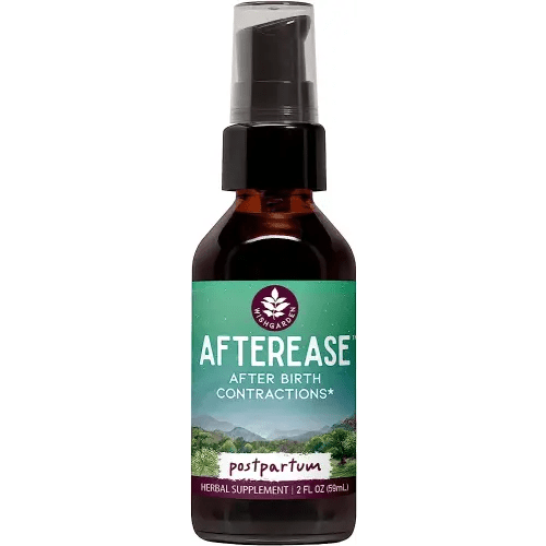 WishGarden Herbs AfterEase for After Birth Contractions - All-Natural Herbal Supplement with Cramp Bark & Black Haw Bark Soothes Afterbirth Contractions & Uterine Cramping, Postpartum Essentials, 2oz