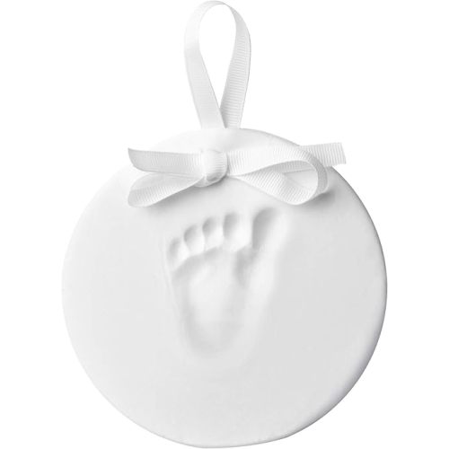 Little Pear Hanging Baby's Print Keepsake Ornament, Nursery Décor, Creative Baby Gift, Addition to Baby Registry, Holiday Stocking Stuffer, Idea 5x5x0.75 Inch (Pack of 1)
