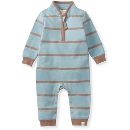 3-6 month Burt's Bees Baby Baby Boys 100% Organic Cotton One-piece Long Sleeve High Neck Jumpsuit Coveralls