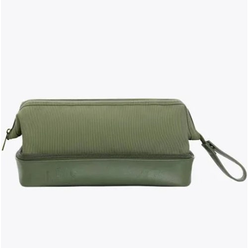 BÉIS 'The Dopp Kit' in Olive - Olive Green Dopp Kit & Toiletry Bag