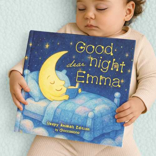 Personalized Baby book with Name 1st First Birthday gift kids Boy Girl grandchild baby shower Custom bedtime Children's storybook Toddler
