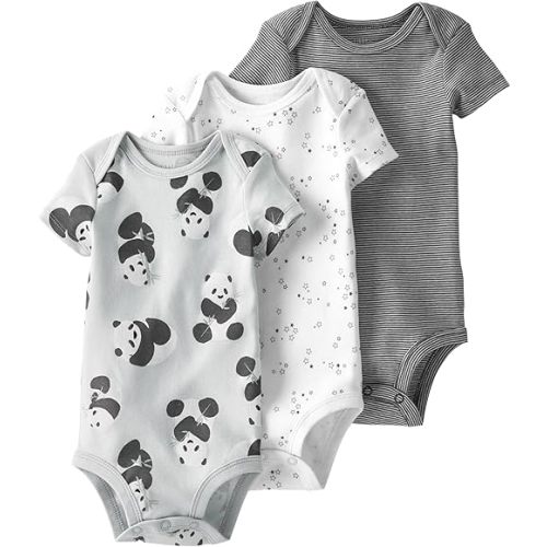 little planet by carter's Unisex 3-pack Short Sleeve Bodysuits Made With Organic Cotton