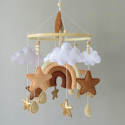 Rainbow Crib Mobile Boho Baby Mobile for Crib Nursery DéCor