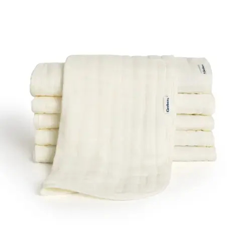 Gerber Muslin Burp Cloths (6-Pack) - Vanilla