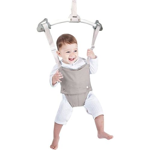 Gaorui Doorway Jumper Set Toys Baby Walker Swing Adjustable Strap and Seat for Toddler Infant 6-24 Months (Grey)