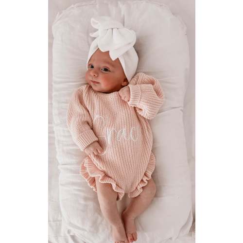 KNIT TOPKNOT BOW - WHITE