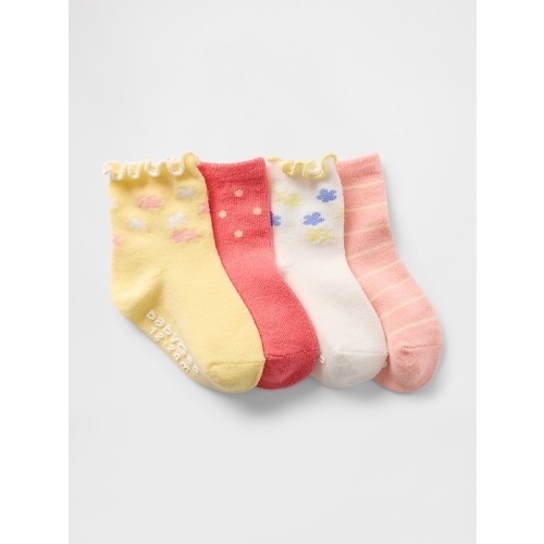 Baby &amp; Toddler Quarter Crew Socks (4-Pack)