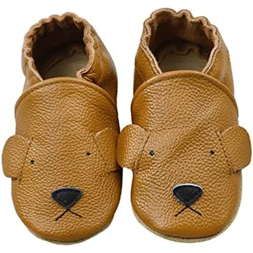 iEvolve Baby Leather Shoes Soft First Walker Shoes Crib Shoes Moccasins for Toddlers