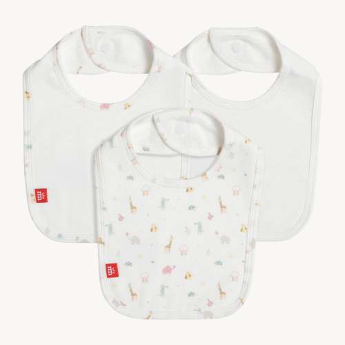 pink little bitty pretty one modal magnetic stay dry infant bib 3-pack – Magnetic Me