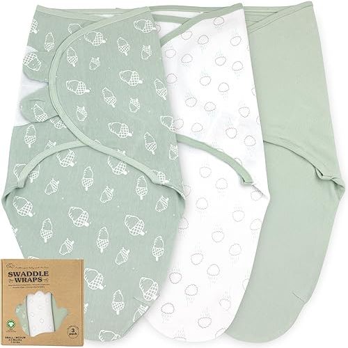Bublo Baby Swaddles for Newborns – 3-Pack Infant Swaddles 0-3 Months – Adjustable Swaddle Sleep Sack – Soft Organic Cotton Baby Wrap for Safe & Cozy Sleep