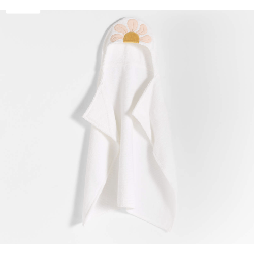 Flower 100% Organic Cotton Hooded Baby Towel