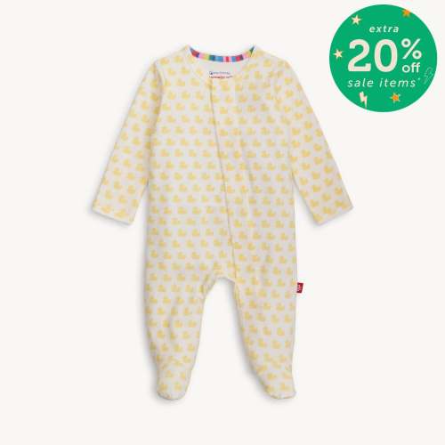 many ducks yellow CloudStretch™ magnetic footie – Magnetic Me