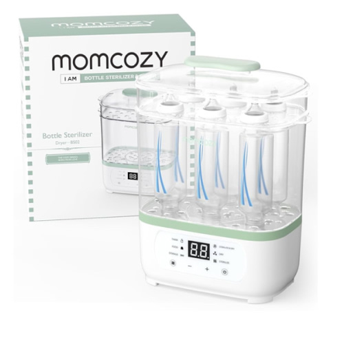Momcozy Bottle Sterilizer and Dryer, 8-in-1 Electric Steam Baby Bottle Sterilizer for Baby Bottles, Baby stuffs & Breast Pump Accessories