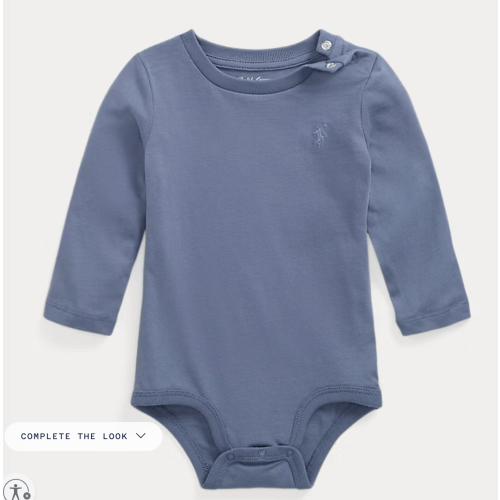 Cotton Jersey Long-Sleeve Bodysuit