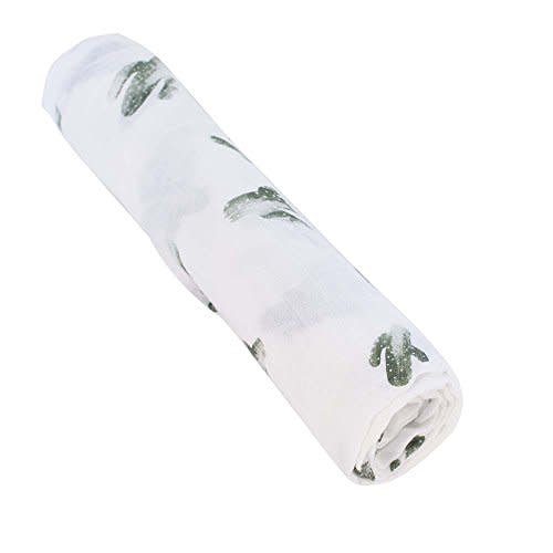 Bebe au Lait Oh So Soft Muslin Swaddle Blanket, Soft Muslin Design, Stylish Pattern - Saguaro Cactus
