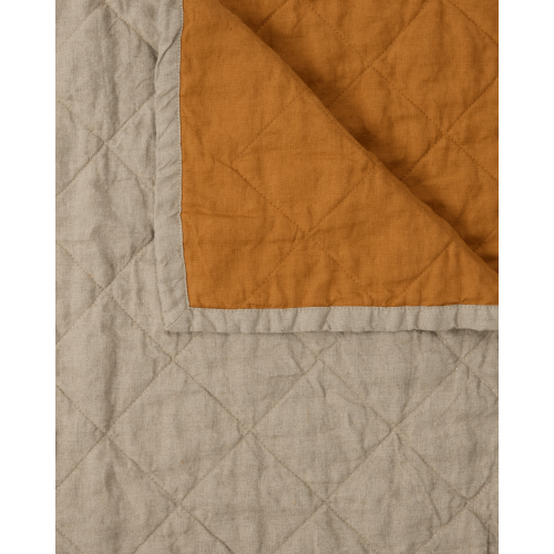 Oatmeal and Ochre Cot Quilt