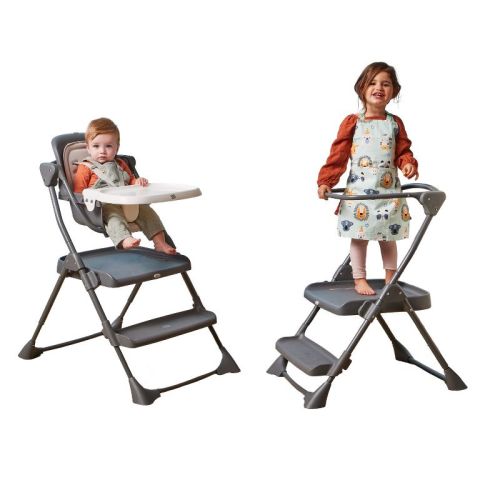 The First Years Happy Heights High Chair & Toddler Tower - Gray